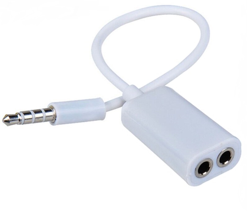 3.5 mm (M) To Dual 3.5 mm (F) Audio Splitter — iSplitter LA07 — 0.15m — White