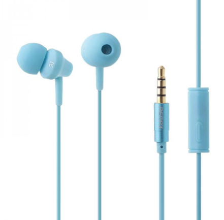 HF Remax (OR) RM-501 Blue (mic + button call answering) (4-019)