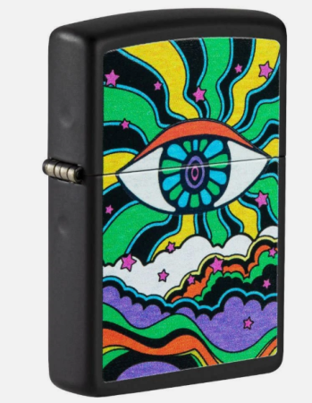 Zippo Black Light Psychedelic Eye БУ
