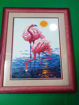 Картина вышитая ручная работа 25*18