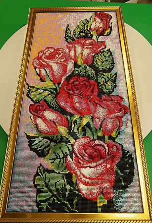 Картина бисером в рамке 60х30 БУ