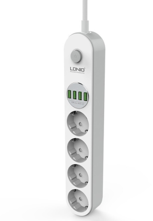 LDNIO SE4432 4 розетки/4 USB 2 м БУ