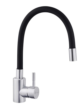 Смеситель-кран кухонный с силиконовым сливом БУ