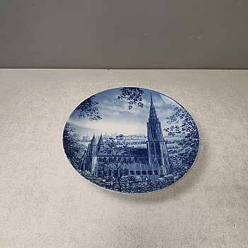 Тарелка настенная SCHWAB-Sammelteller 1987 №1581 "Ulmer Münster" 27см