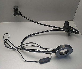 Кольцевая лампа UFT на прищепке с держателем для телефона