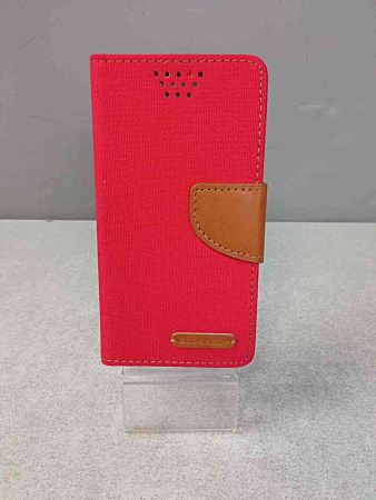 Universal Book Cover Goospery Canvas Diary 4.5" Red