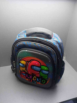 Рюкзак шкільний напівкаркасний 37*26*16см Among us
