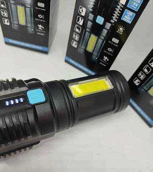 Фонарь LS03 на 4 LED с боковым светом COB 