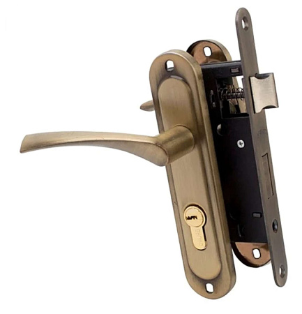 Замок с ручками и цилиндром + 5кл. Bruno 968-45 БУ