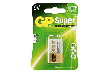 Батарейка 6LR61 GP Super 9v (1604A-U1) (Крона) (блистер)
