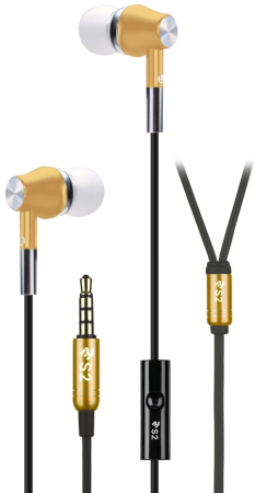 Наушники 2E S2 Metal Skin Mic Gold