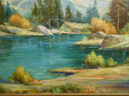 Картина "Озеро" 10х15 см фотопринт БУ