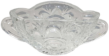 Конфетница овальная хрустальная (10-15 см)