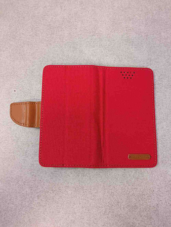 Universal Book Cover Goospery Canvas Diary 4.5" Red