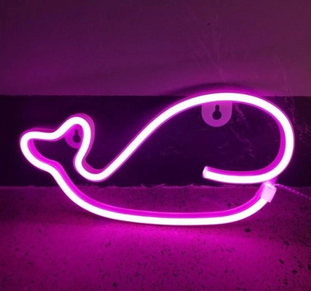 Настенный неоновый светильник ночник Кит БУ