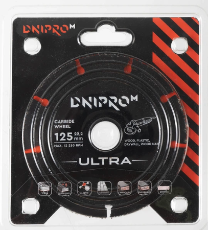 Диск твердосплавний Dnipro-M Ultra 125 мм 22.2 мм БУ