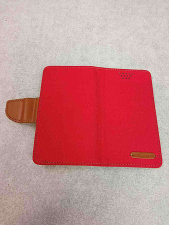Universal Book Cover Goospery Canvas Diary 4.5" Red