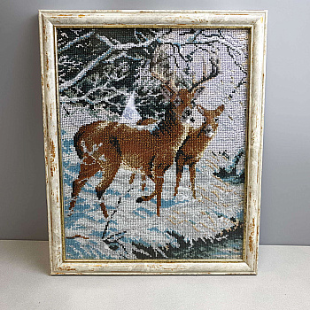 Картина Бисером в рамке 34х36 см