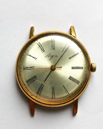 Мужские позолоченные часы "Луч" AU10 БУ