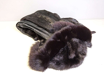 Шуба из нутрии стриженная черная ™ Pani Marina