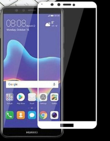 Защитное стекло Full Screen Huawei Y6 (2018) White