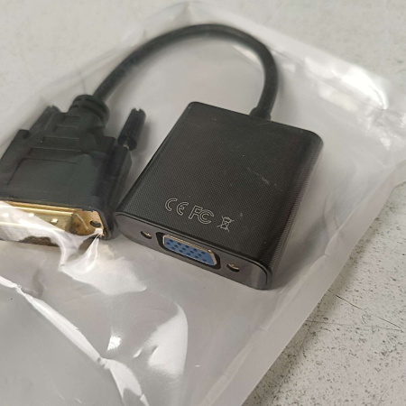 Адаптер DVI (M) - VGA (M) 0.18m Black БУ