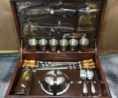 Набор для пикника на 6 персон ручная работа БУ