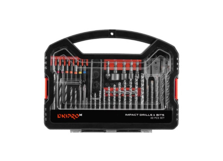 Набір свердел і біт Dnipro-M (62 шт.) БУ