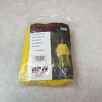 BRW Diversified Emergency Poncho Attached Hood OldGnu