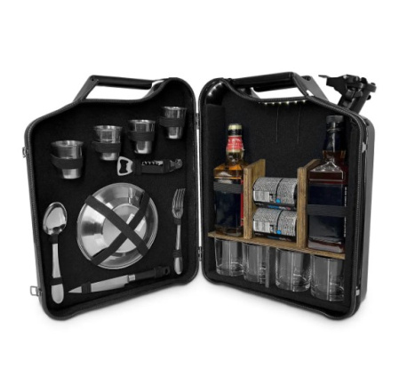 Канистра-бар на 20 л с посудой