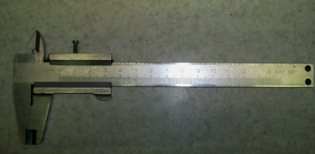 Штангенциркуль КЛ2, СССР, измерение 120мм., 0,1мм. БУ